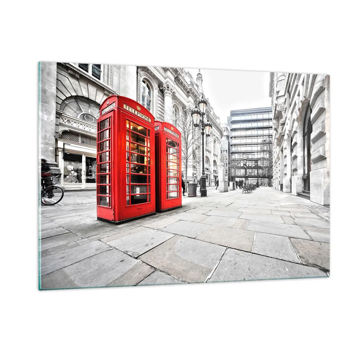 Quadro em vidro - Bem-vindo a Londres - 120x80 cm