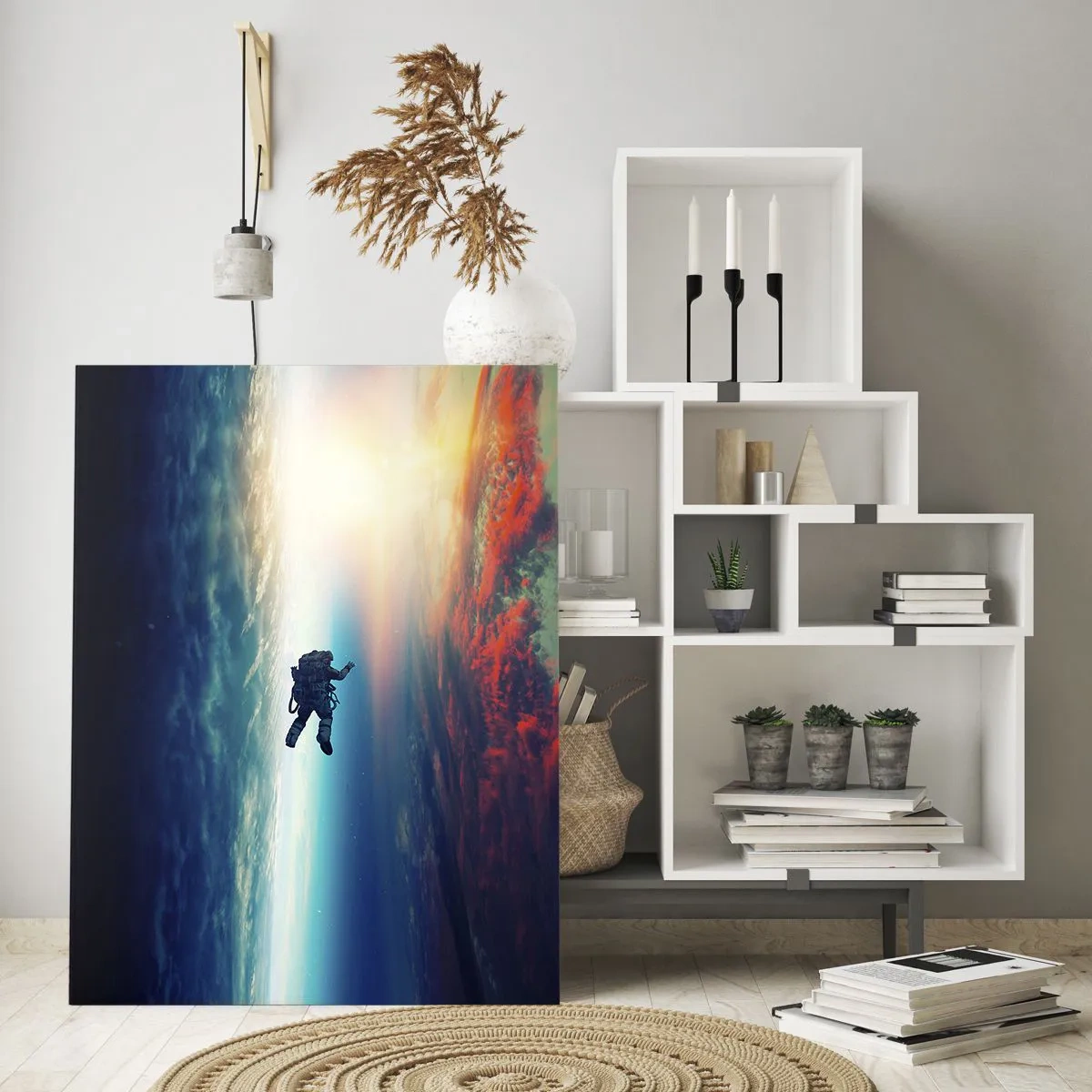 Quadro em vidro - Enfrentando o universo - 50x70 cm