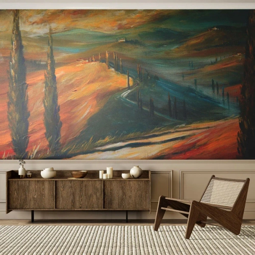 Papel de Parede Premium Sand - Paisagem da Toscana - Paisagem, Toscana, Viagens - 300x210 cm