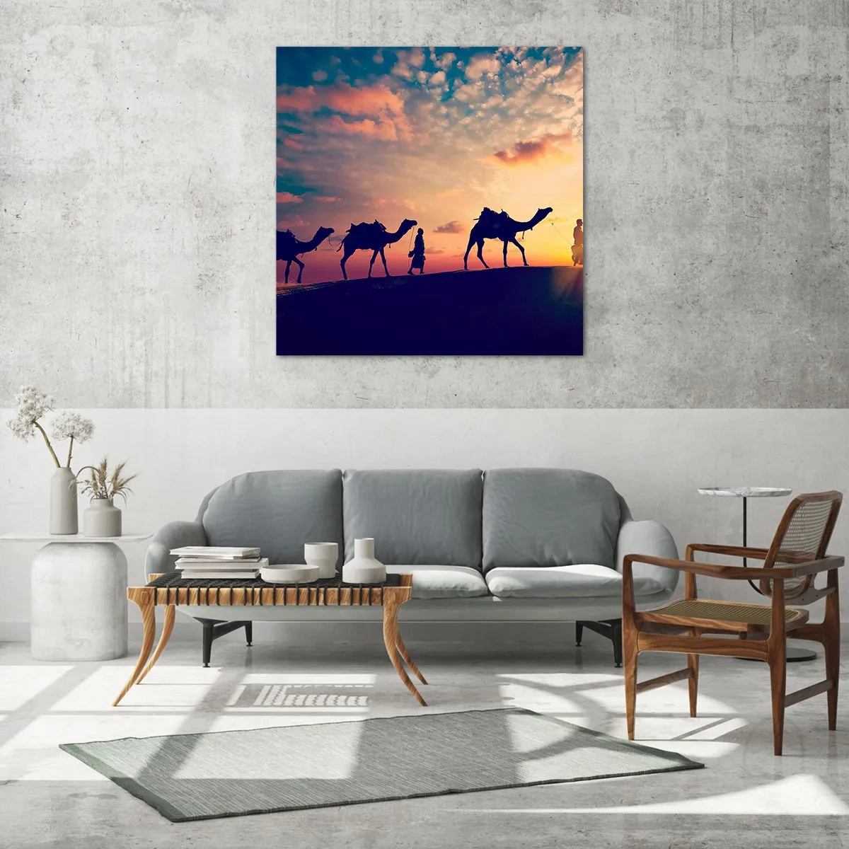 Quadro em vidro - O misterioso espírito do Oriente - 60x60 cm