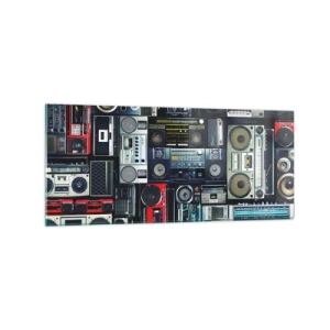 Quadro em vidro - Saudades dos anos 80. - 120x50 cm