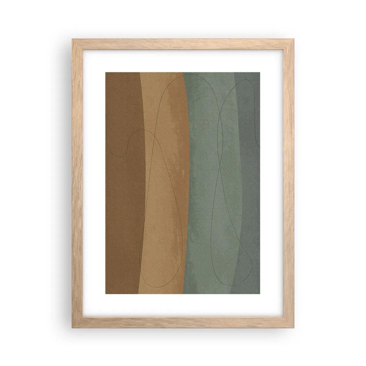 Pôster com moldura de carvalho claro - Composição horizontal - 30x40 cm