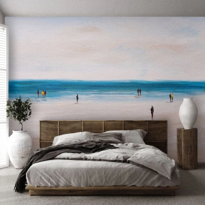 Papel de Parede Premium Sand - Uma necessidade natural - Praia, Pessoas, Minimalismo - 100x70 cm