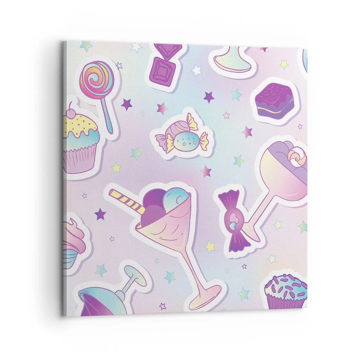 Quadro em tela - Tenha um aniversário todos os dias - 60x60 cm