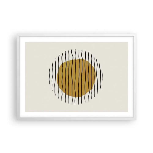 Pôster em moldura branca - Abstração a tremer com o calor - 70x50 cm