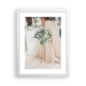 Pôster em moldura branca - E viveram felizes para sempre - 30x40 cm