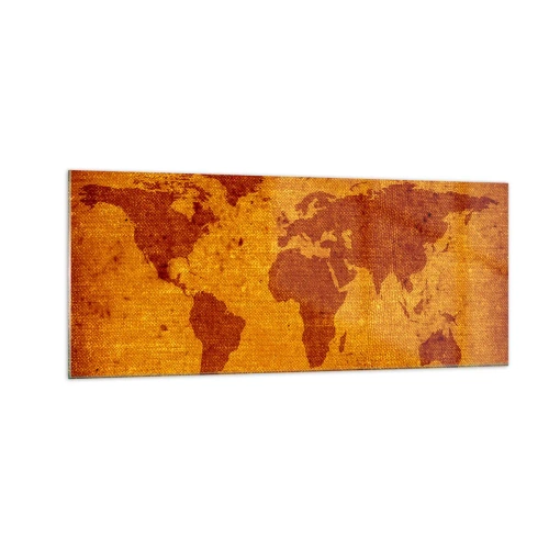 Quadro em vidro - Convite para viajar - 100x40 cm