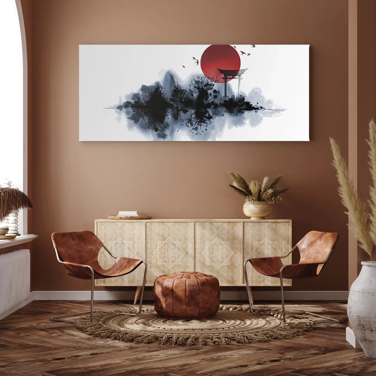 Quadro em tela - Vista japonesa - 100x40 cm