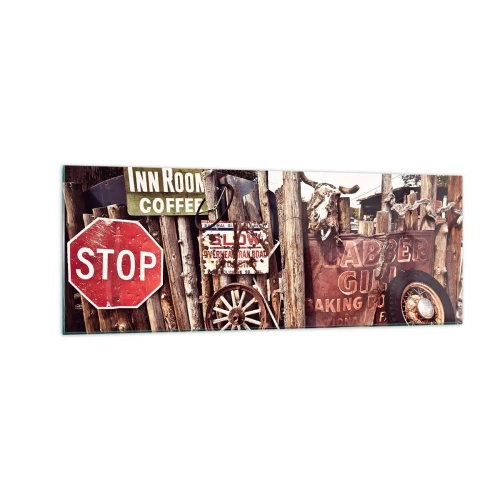 Quadro em vidro - E o tempo parou - 140x50 cm