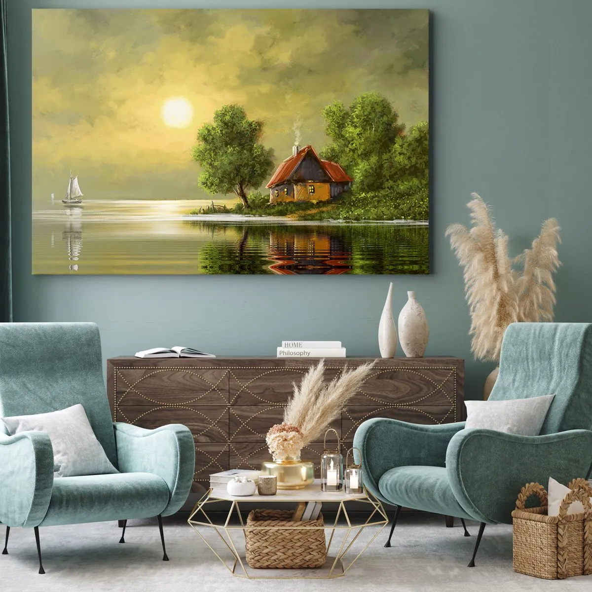 Quadro em tela - Lindo como uma paisagem - 100x70 cm