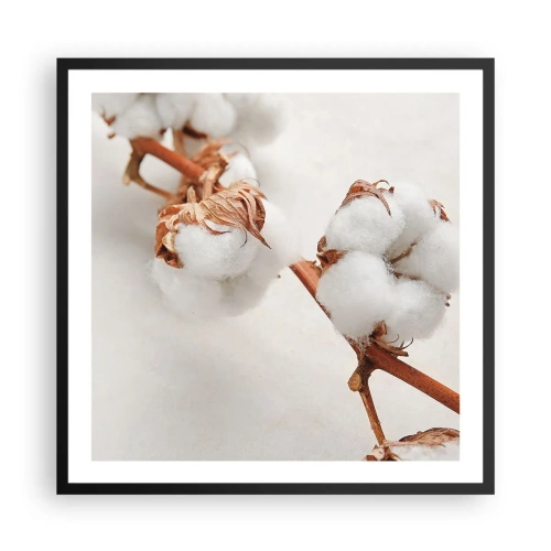 Pôster com moldura preta - Apenas acaricie - 60x60 cm