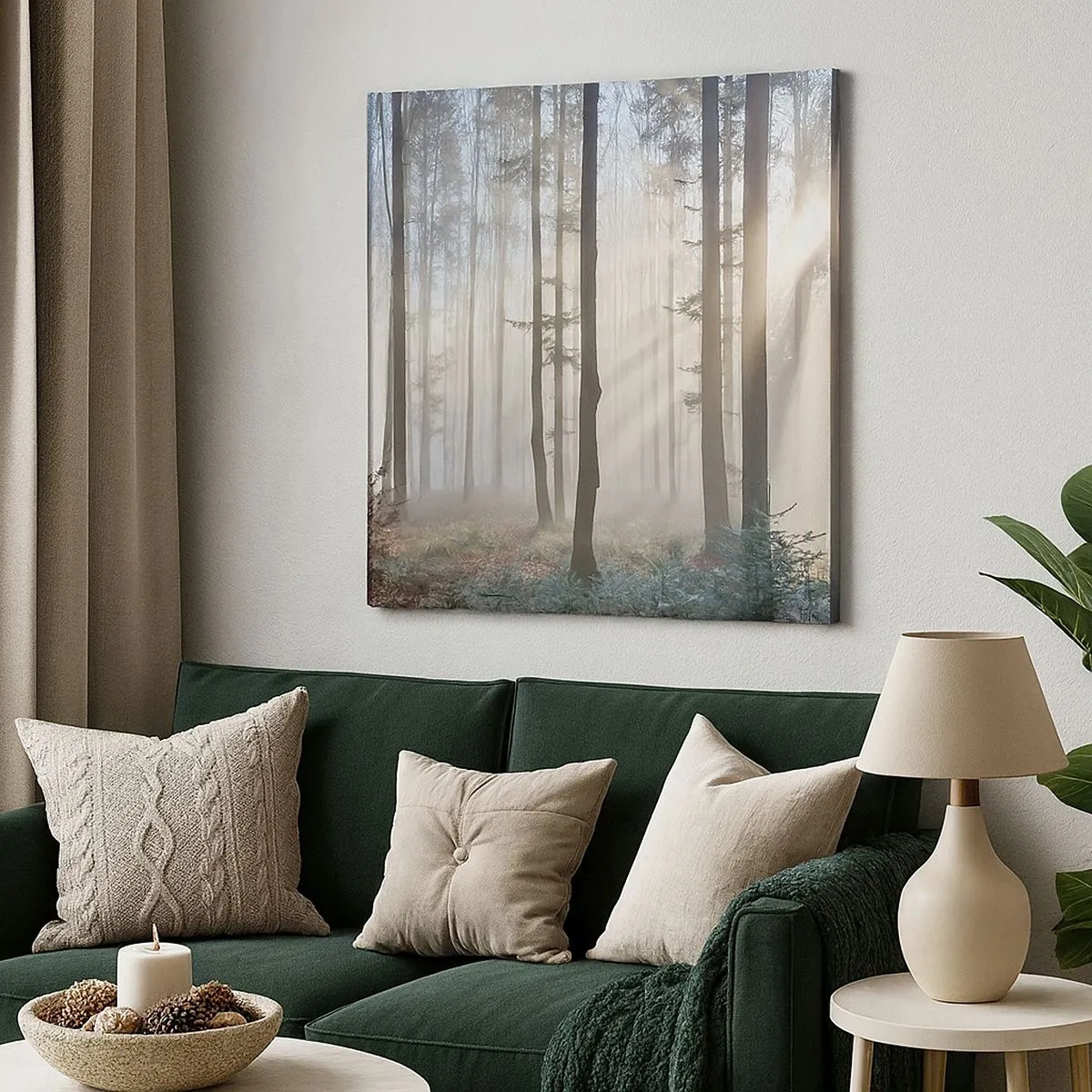 Quadro em tela - O nevoeiro também acordou - 30x30 cm