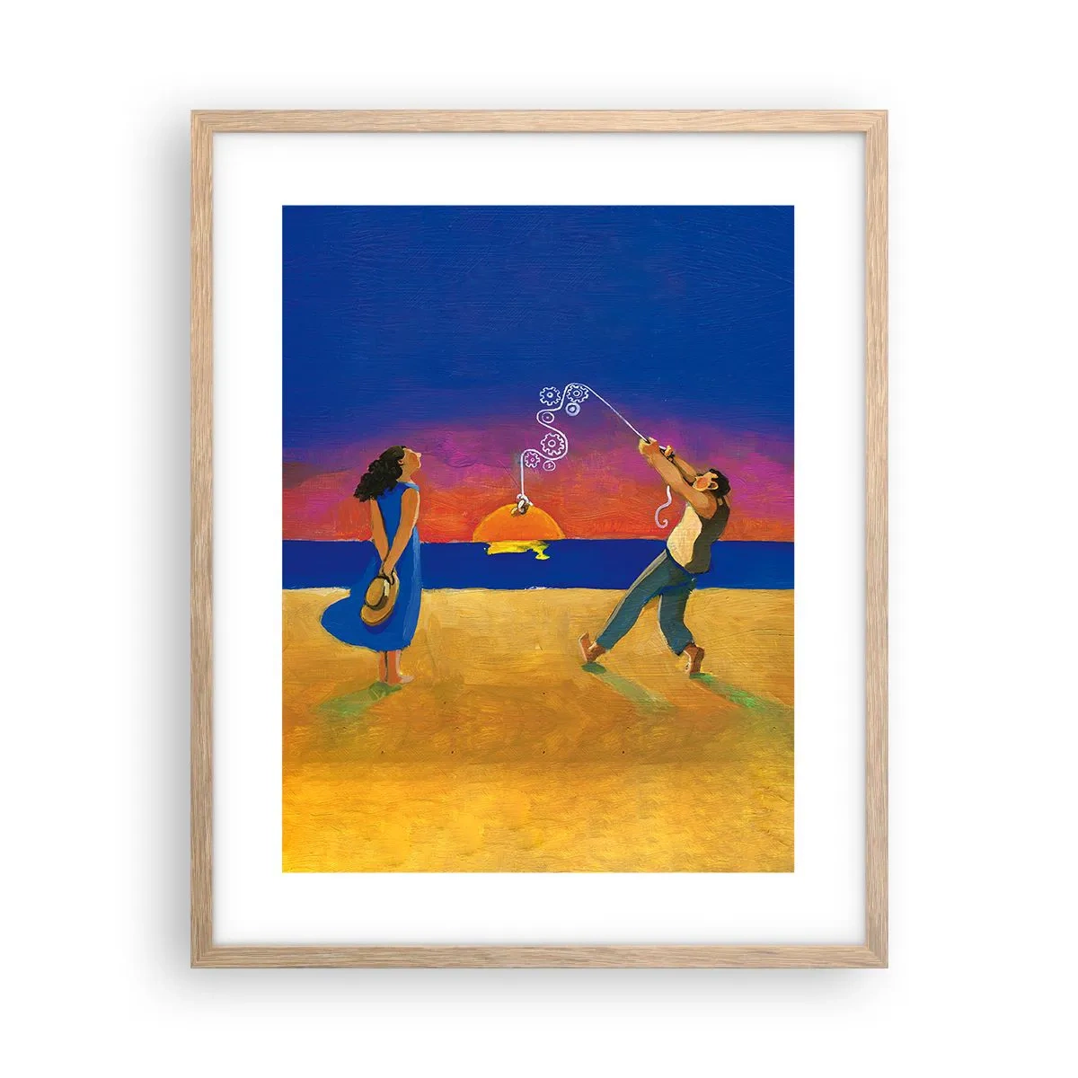 Pôster com moldura de carvalho claro - Mais do que uma estrela do céu - 40x50 cm