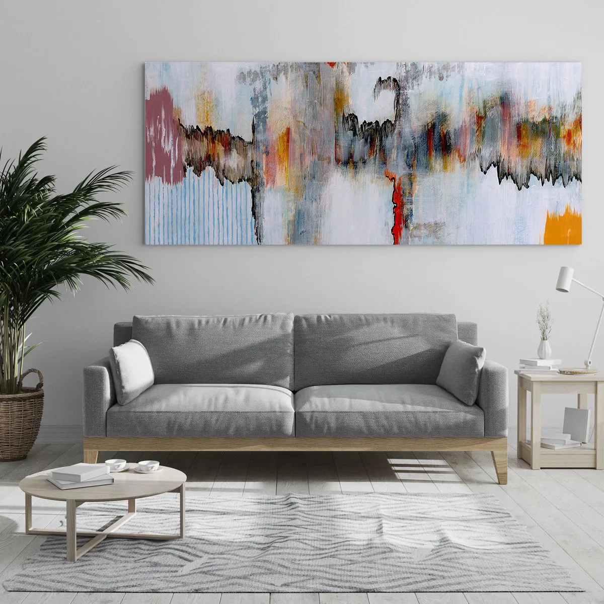 Quadro em vidro - Com um palito na água - 160x50 cm