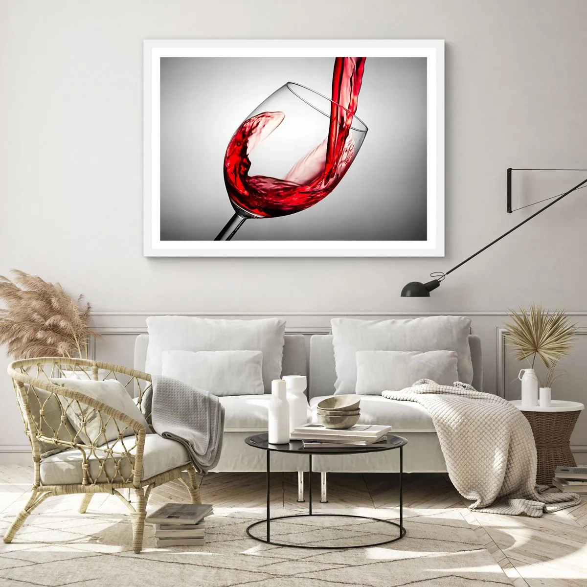 Pôster em moldura branca - Cor - movimento - som - 50x40 cm