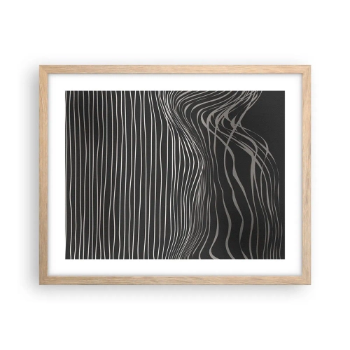 Pôster com moldura de carvalho claro - Ritmo e sotaque - 50x40 cm