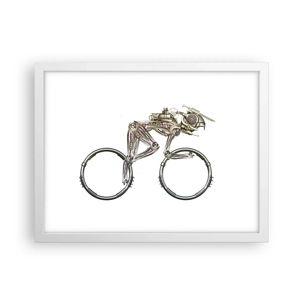 Pôster em moldura branca - Uma ótima máquina - 40x30 cm