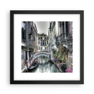 Pôster com moldura preta - Há séculos em devaneio silencioso - 30x30 cm