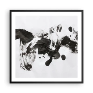 Pôster com moldura preta - Existe um método para a loucura? - 60x60 cm