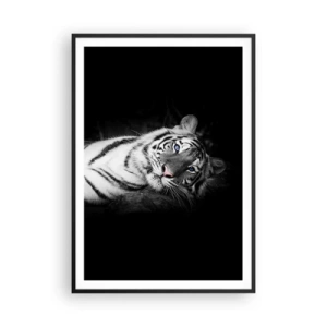 Pôster com moldura preta - Selvagem e tranquilo - 70x100 cm