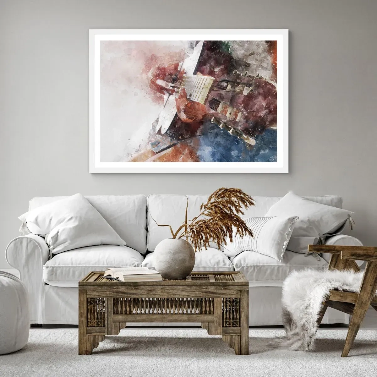 Pôster em moldura branca - E o que acha? - 91x61 cm