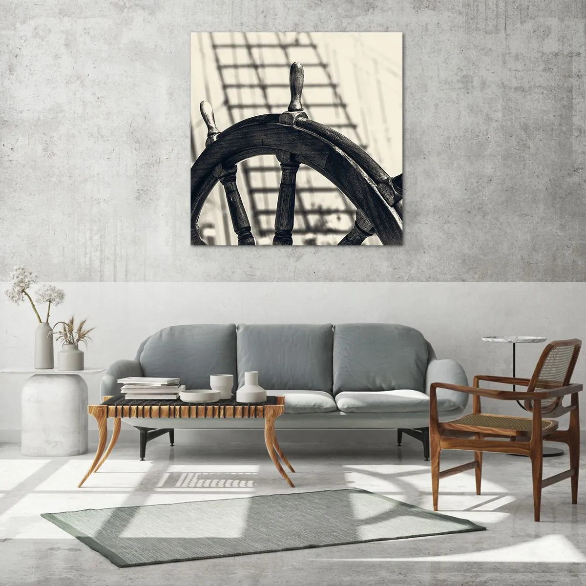 Quadro em vidro - Contos do mar - 50x50 cm