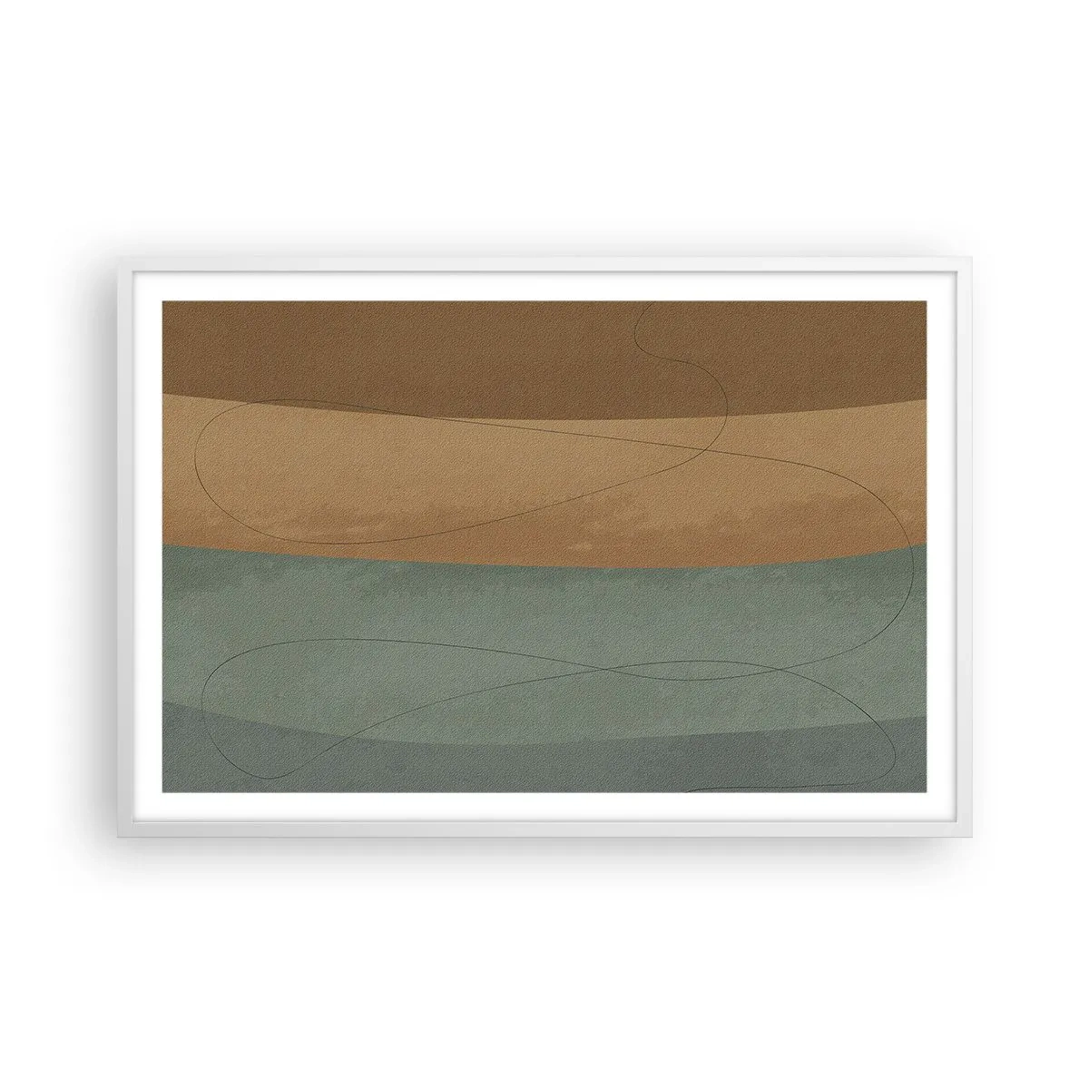 Pôster em moldura branca - Composição horizontal - 91x61 cm