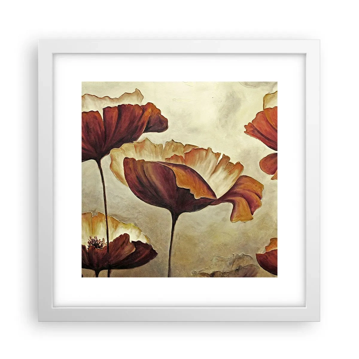 Pôster em moldura branca - Prados e pradarias - 30x30 cm