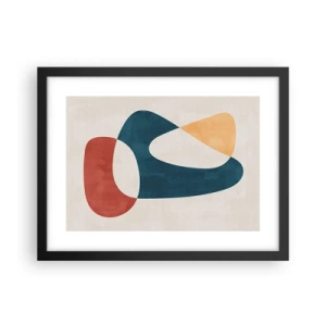 Pôster com moldura preta - Influências e metamorfoses - 40x30 cm