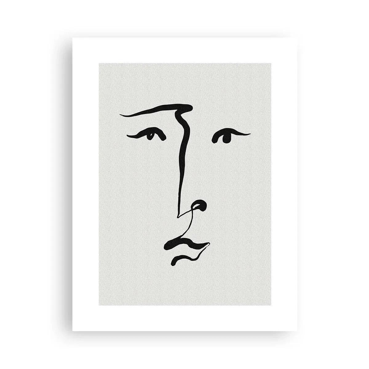 Pôster - Retrato com uma linha - 30x40 cm