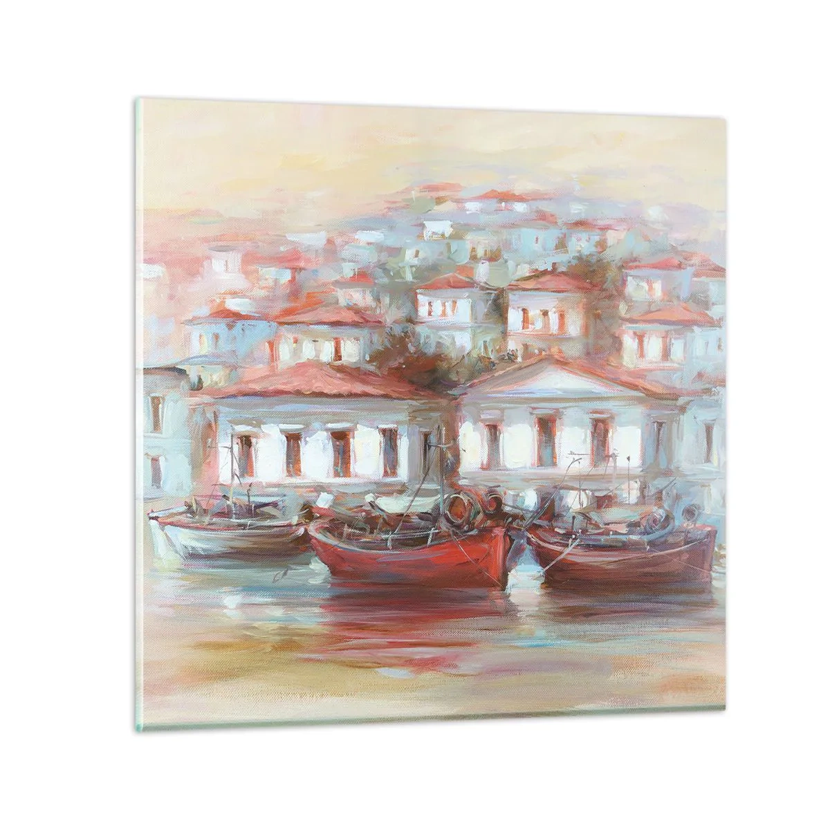 Quadro em vidro - Cidade feliz - 70x70 cm