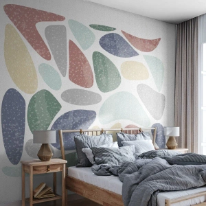 Papel de parede personalizado Adesivo Deluxe Sticker - Um mosaico de cores em pó - Minimalismo, Pastel, Boho