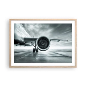 Pôster com moldura de carvalho claro - Há poder! - 70x50 cm