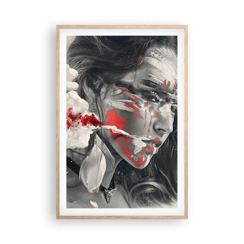 Pôster com moldura de carvalho claro - Nos fumos do absurdo - 61x91 cm