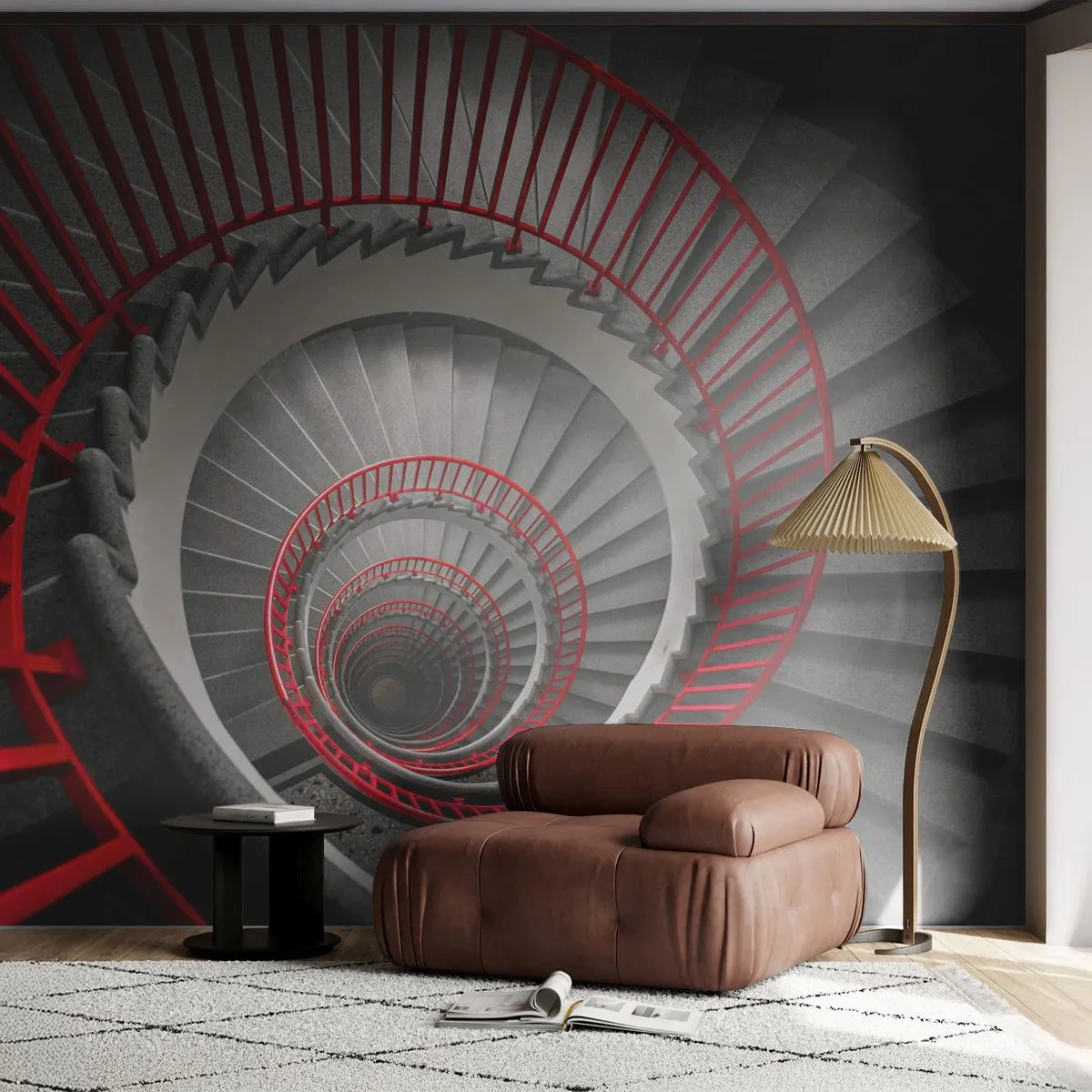 Papel de Parede Premium Canvas - Diversão de arquitetura - Arquitetura, Escadaria, Industrial - 350x256 cm