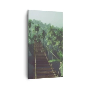 Quadro em tela - Sobre o verde fervente - 45x80 cm