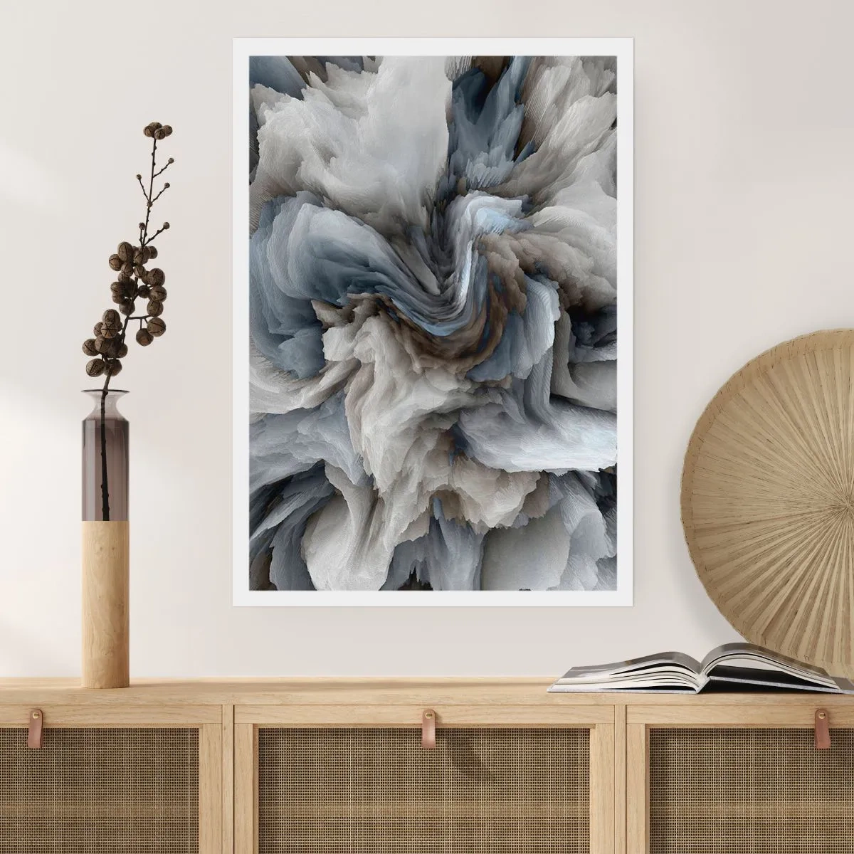 Pôster - Pedra e flor - 70x100 cm