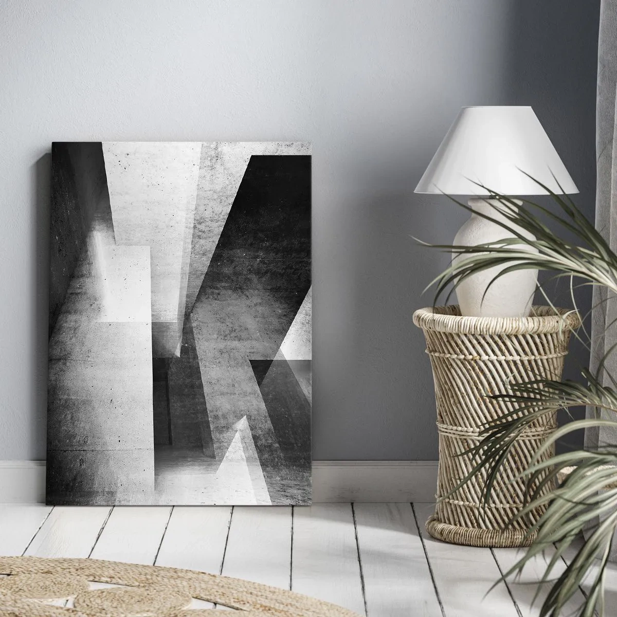 Quadro em tela - Estrutura espacial - 45x80 cm