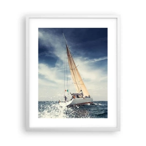 Pôster em moldura branca - Não nos alcançarão! - 40x50 cm