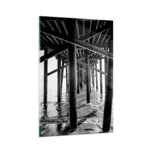 Quadro em vidro - Refúgio na praia - 80x120 cm