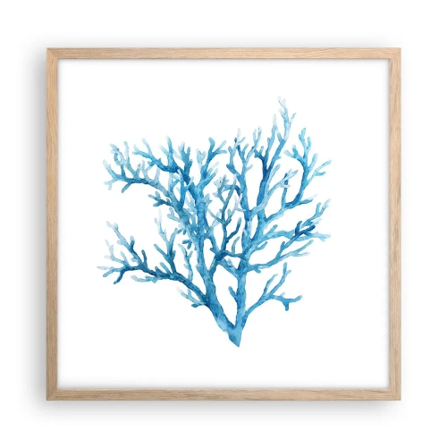 Pôster com moldura de carvalho claro - Filigrana náutica - 50x50 cm