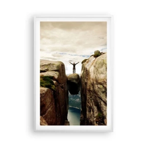 Pôster em moldura branca - Como me sinto?! - 61x91 cm