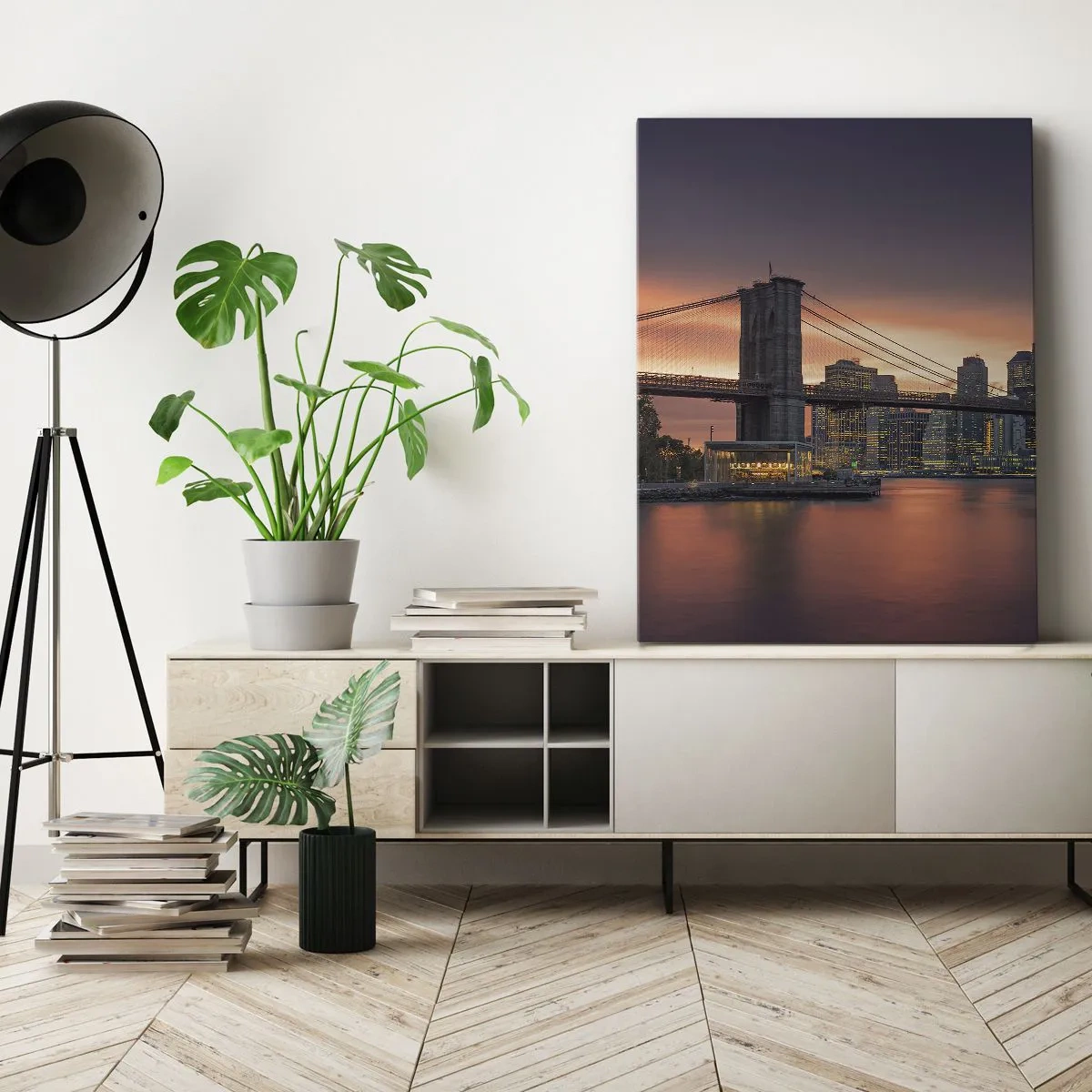 Quadro em tela - Imersa no silêncio lilás - 50x70 cm