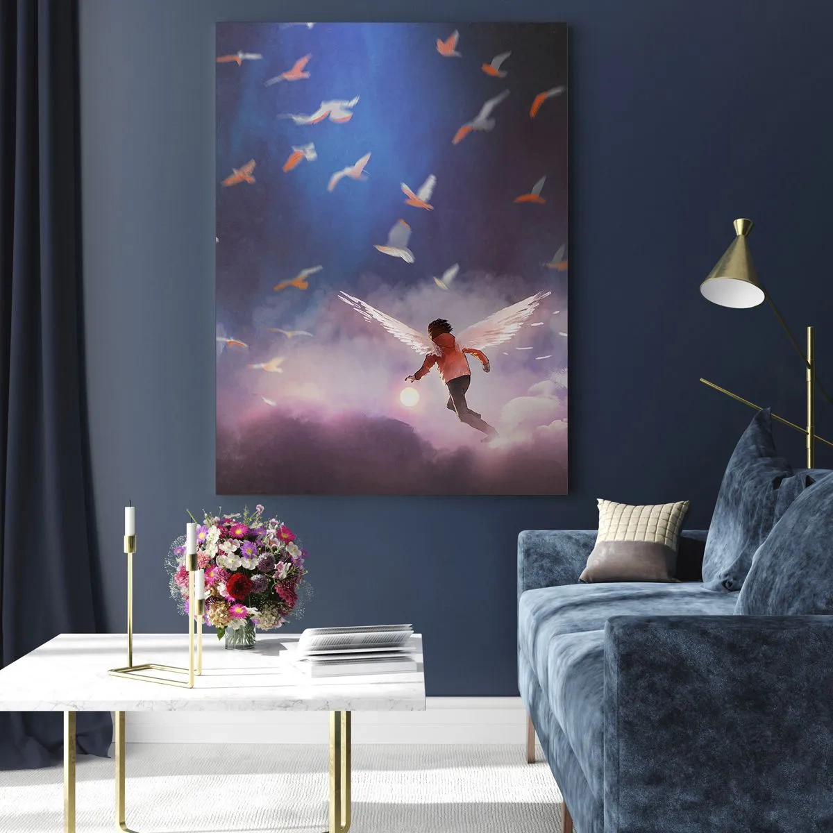 Quadro em vidro - É preciso ter imaginação e coragem - 50x70 cm
