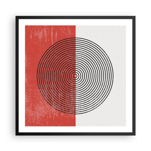 Pôster com moldura preta - Direto ao ponto - 60x60 cm