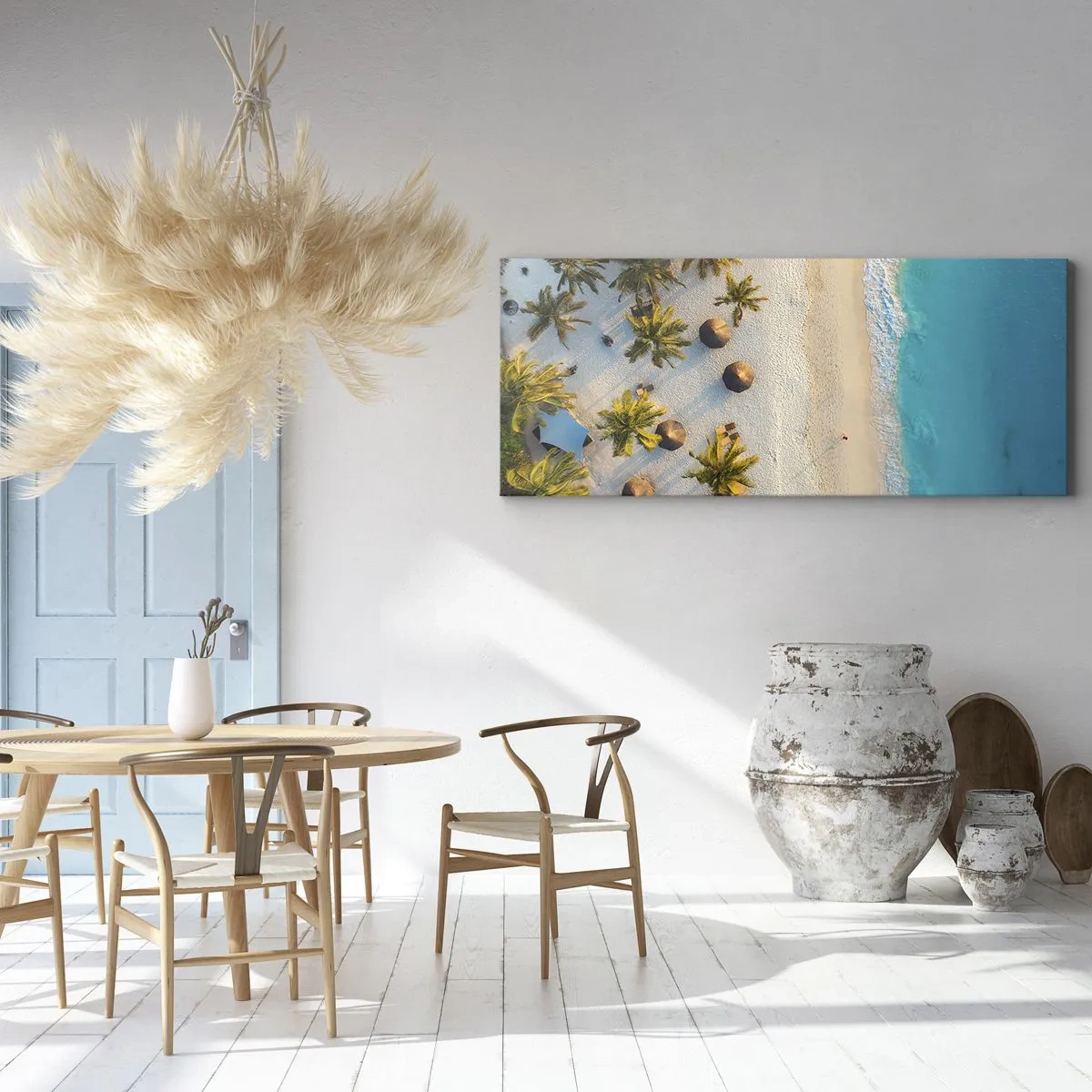 Quadro em tela - Bem vindo ao Paraíso - 160x50 cm