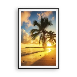 Pôster com moldura preta - Um sonho caribenho - 61x91 cm