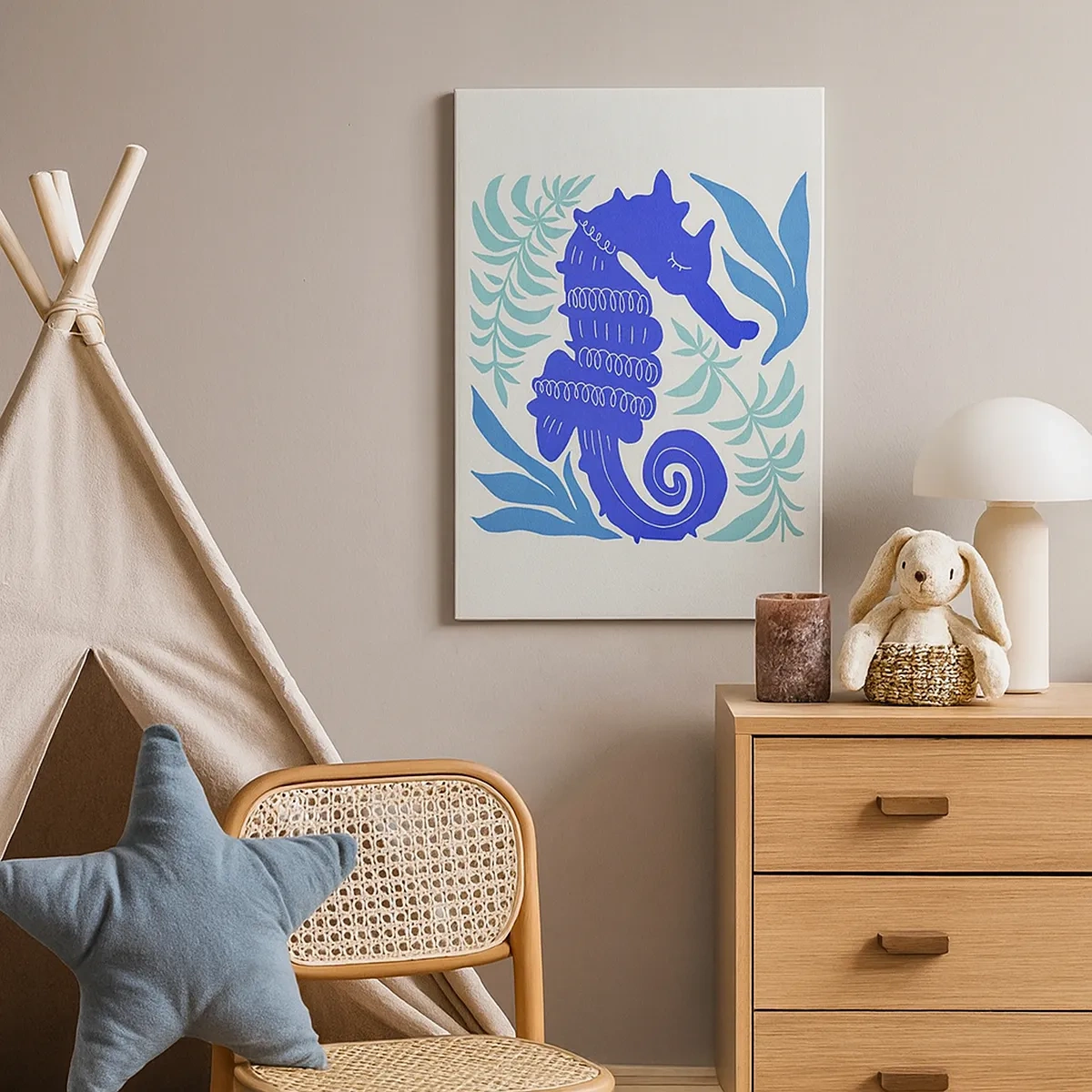 Quadro em tela - Em um prado subaquático - 50x70 cm