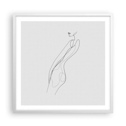 Pôster em moldura branca - Apenas uma promessa - 60x60 cm