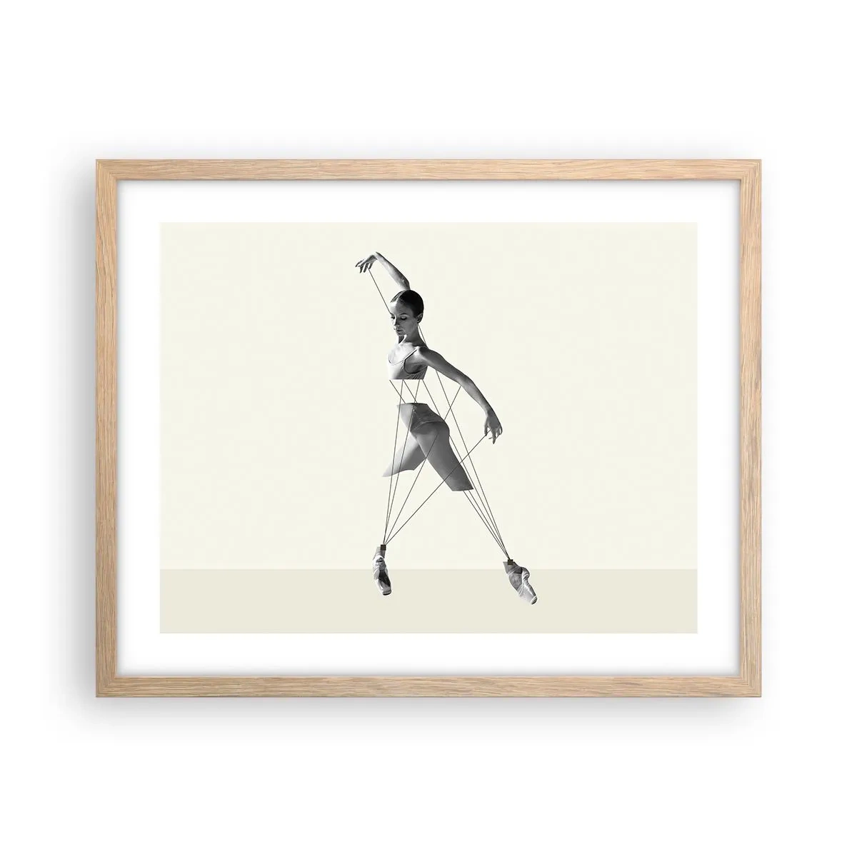 Pôster com moldura de carvalho claro - No teatro do mundo - 50x40 cm